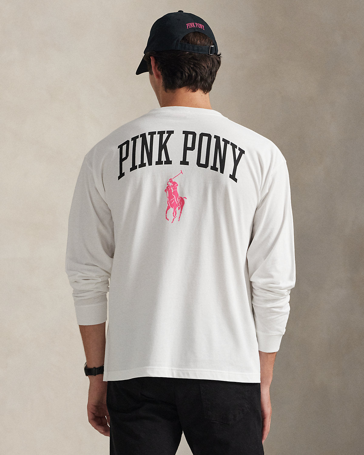 Pink Pony Cotton Jersey Long-Sleeve Tee