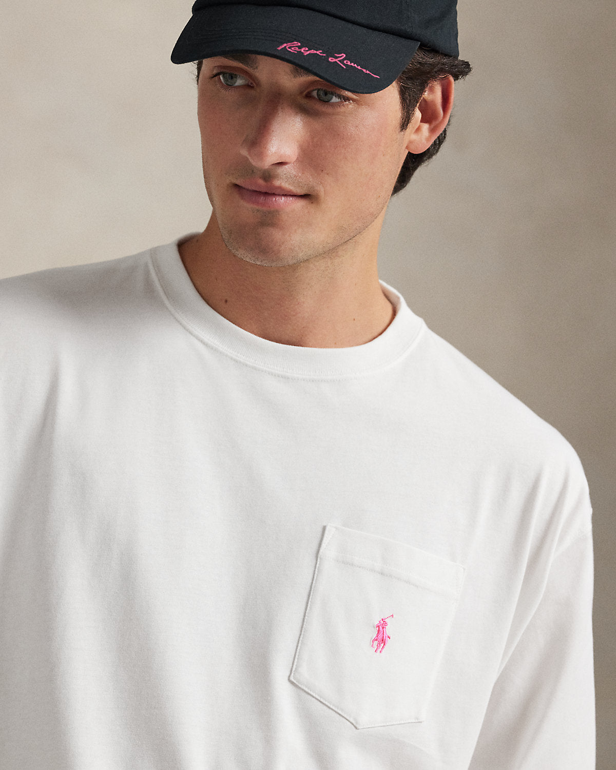 Pink Pony Cotton Jersey Long-Sleeve Tee
