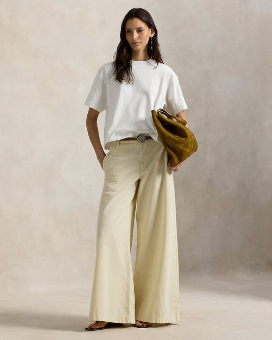 Cotton Relaxed Wide-Leg Pant
