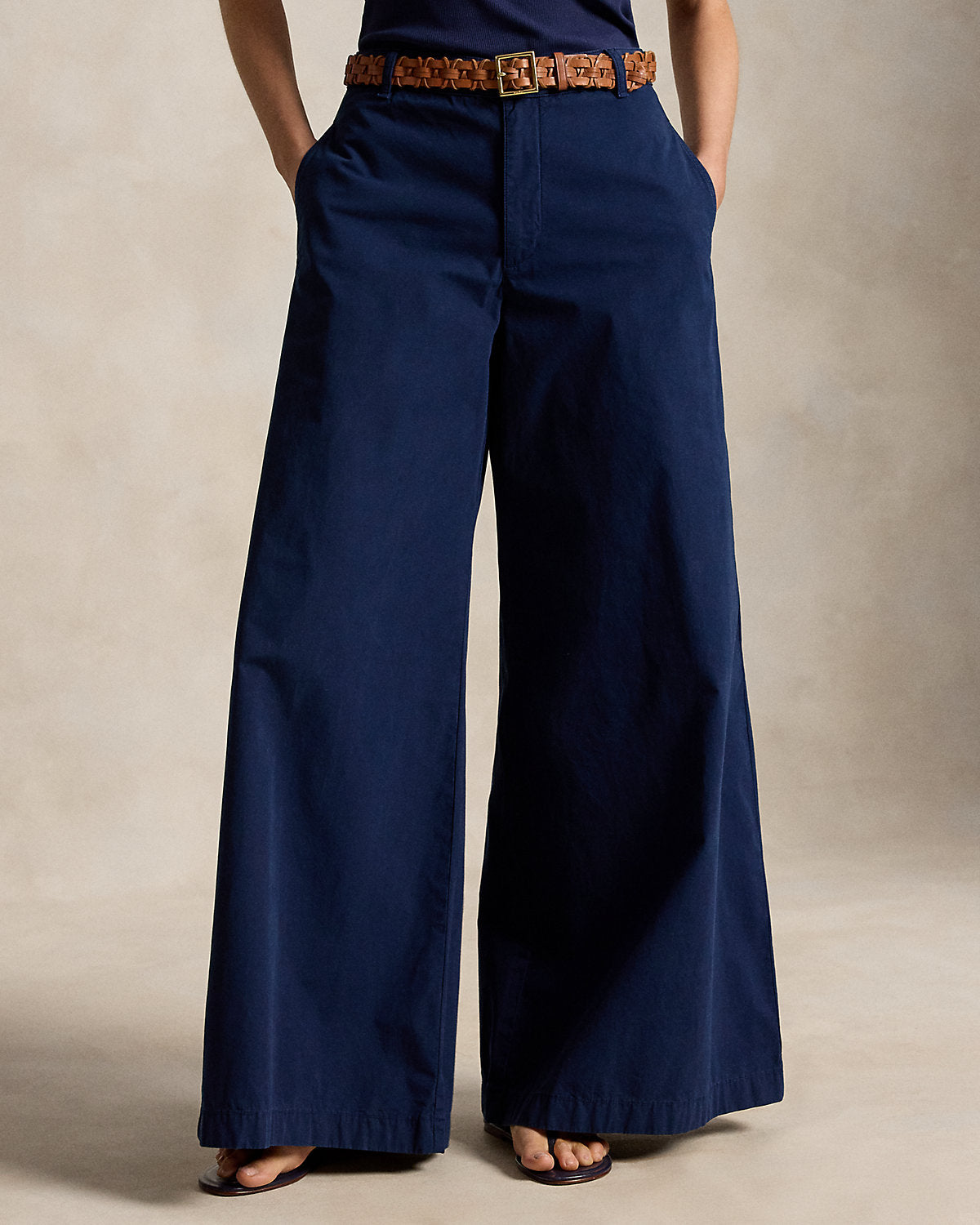 Cotton Relaxed Wide-Leg Pant