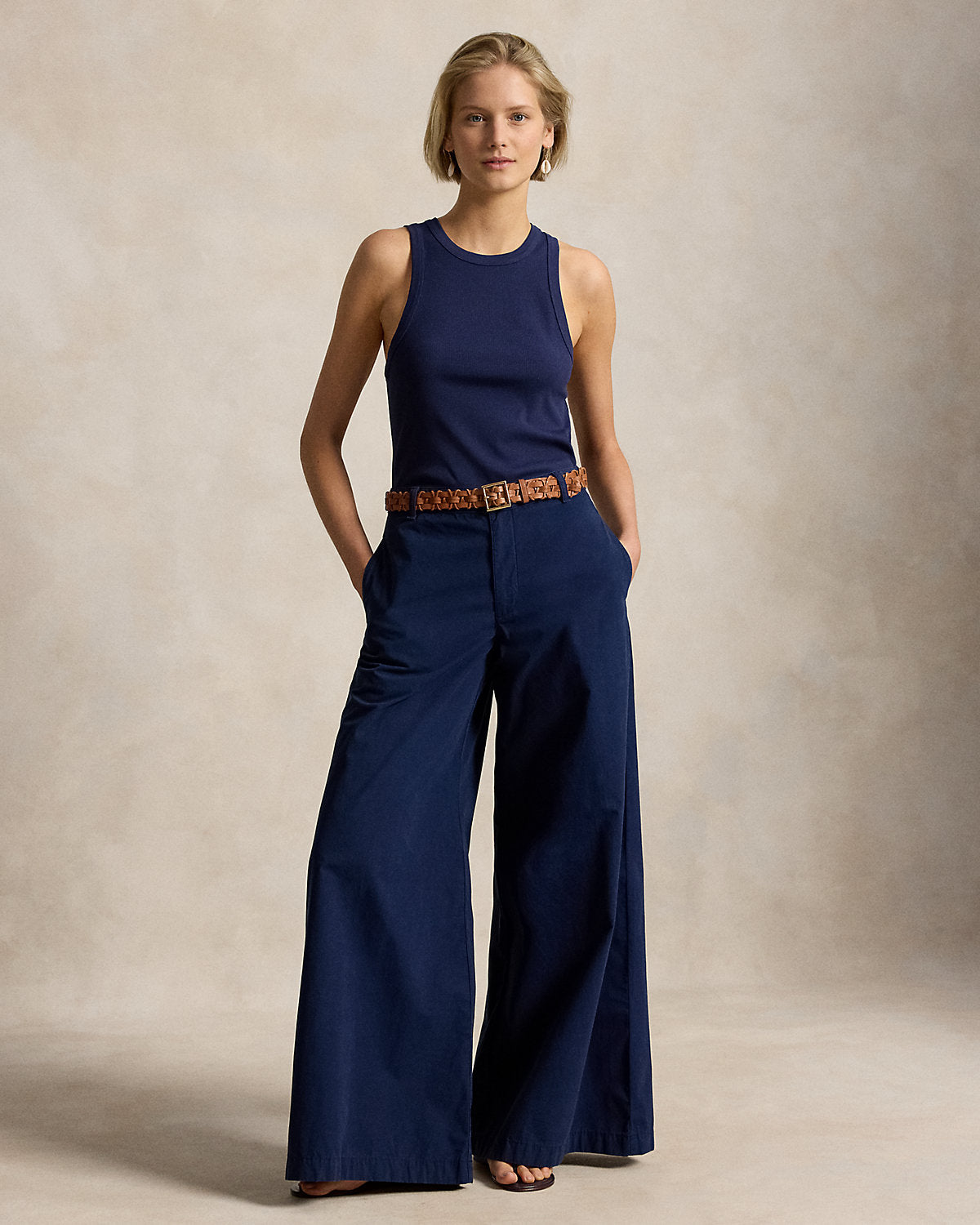 Cotton Relaxed Wide-Leg Pant