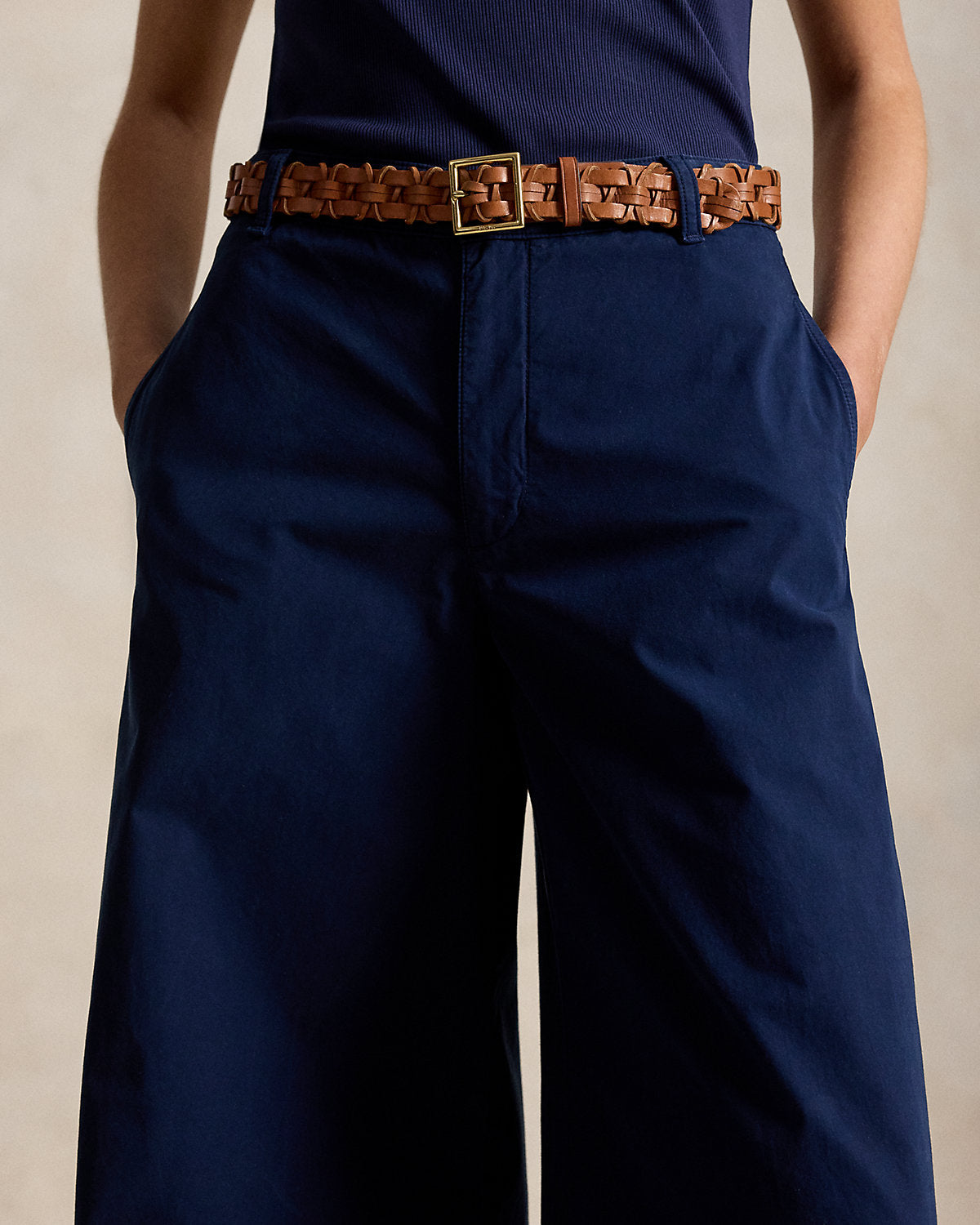 Cotton Relaxed Wide-Leg Pant