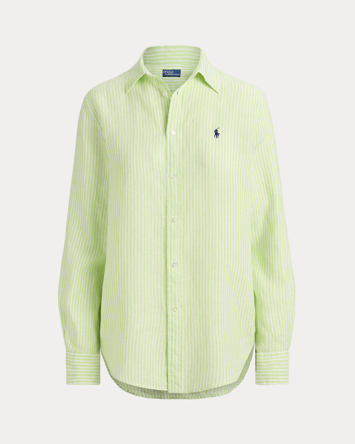 Women's Classic Fit Striped Linen Shirt