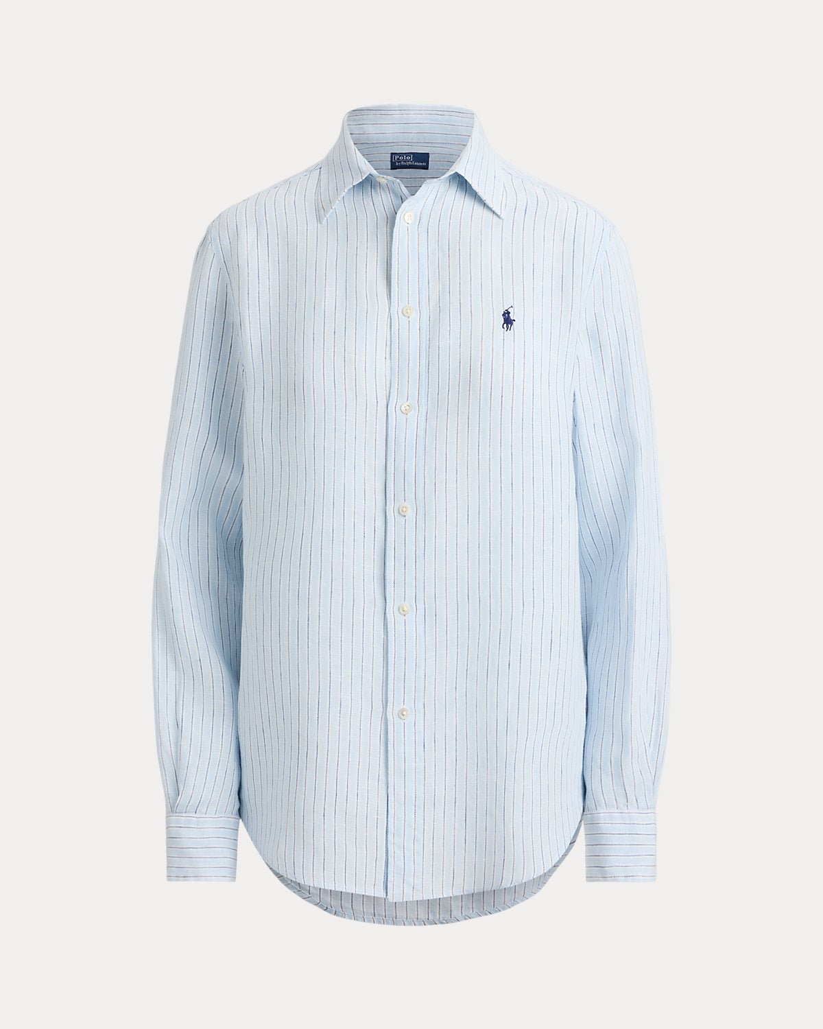 Women's Classic Fit Striped Linen Shirt