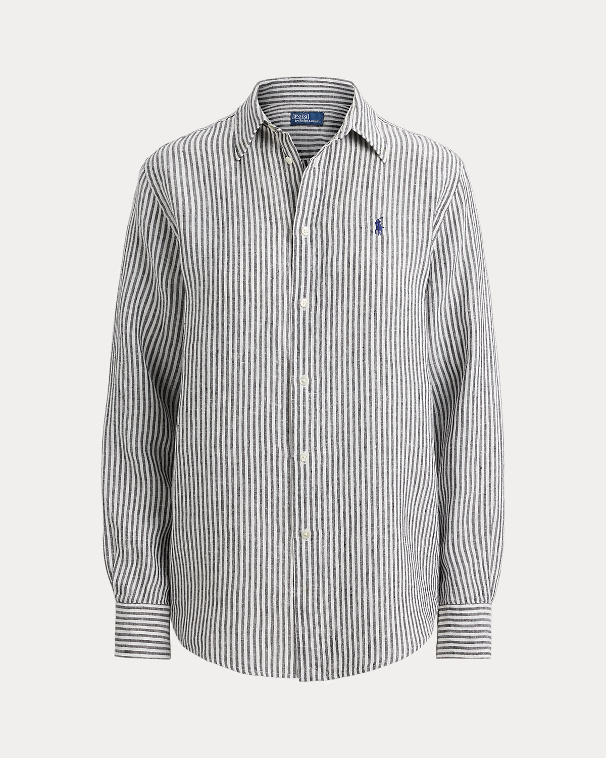 Women's Classic Fit Striped Linen Shirt