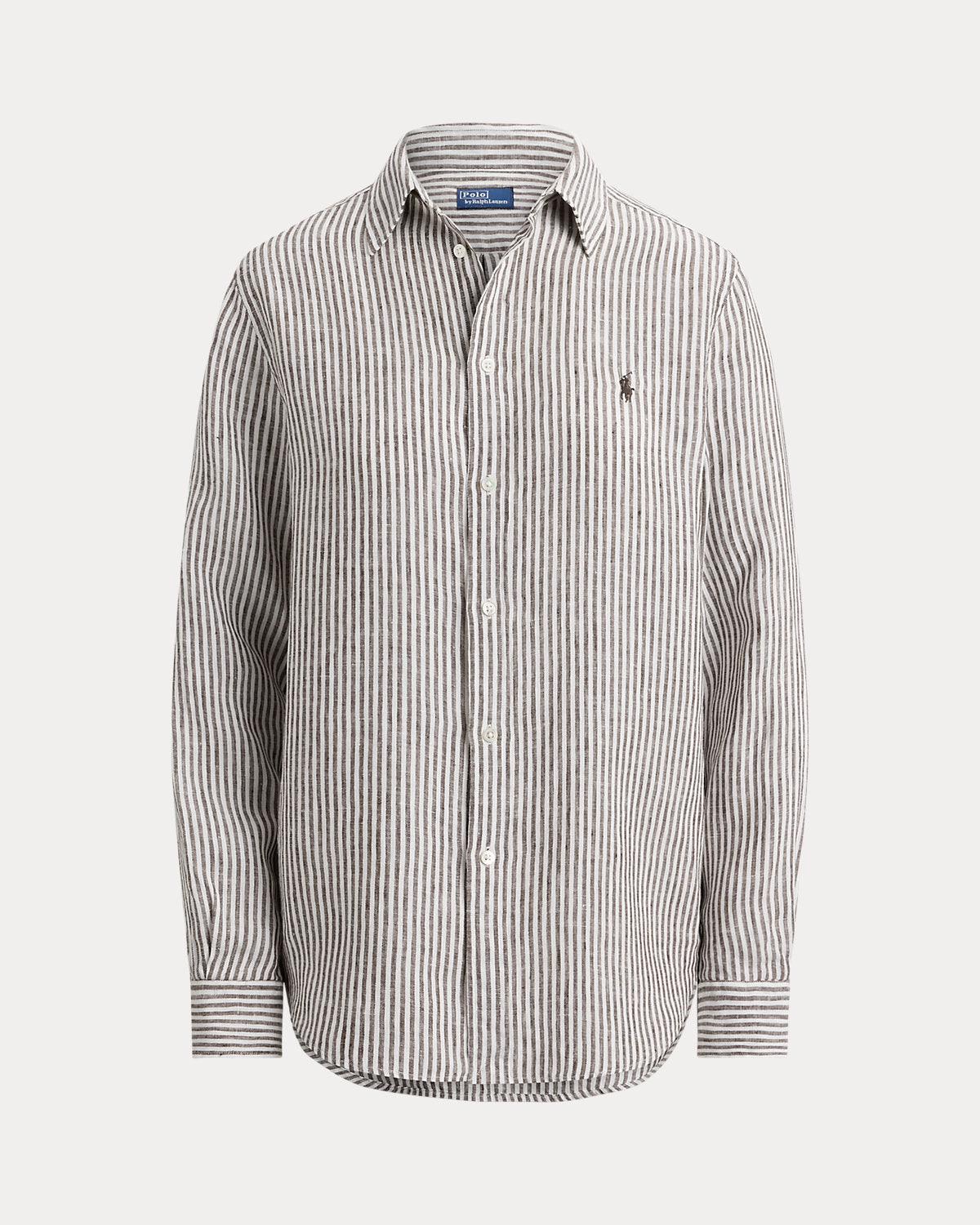 Women's Classic Fit Striped Linen Shirt