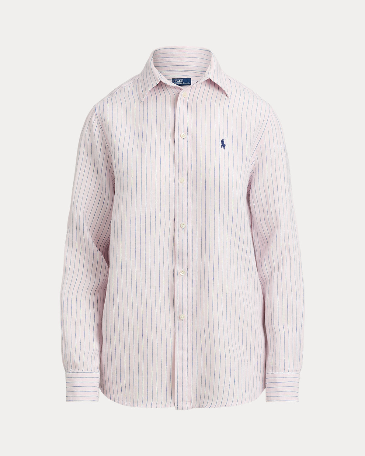 Women's Classic Fit Striped Linen Shirt