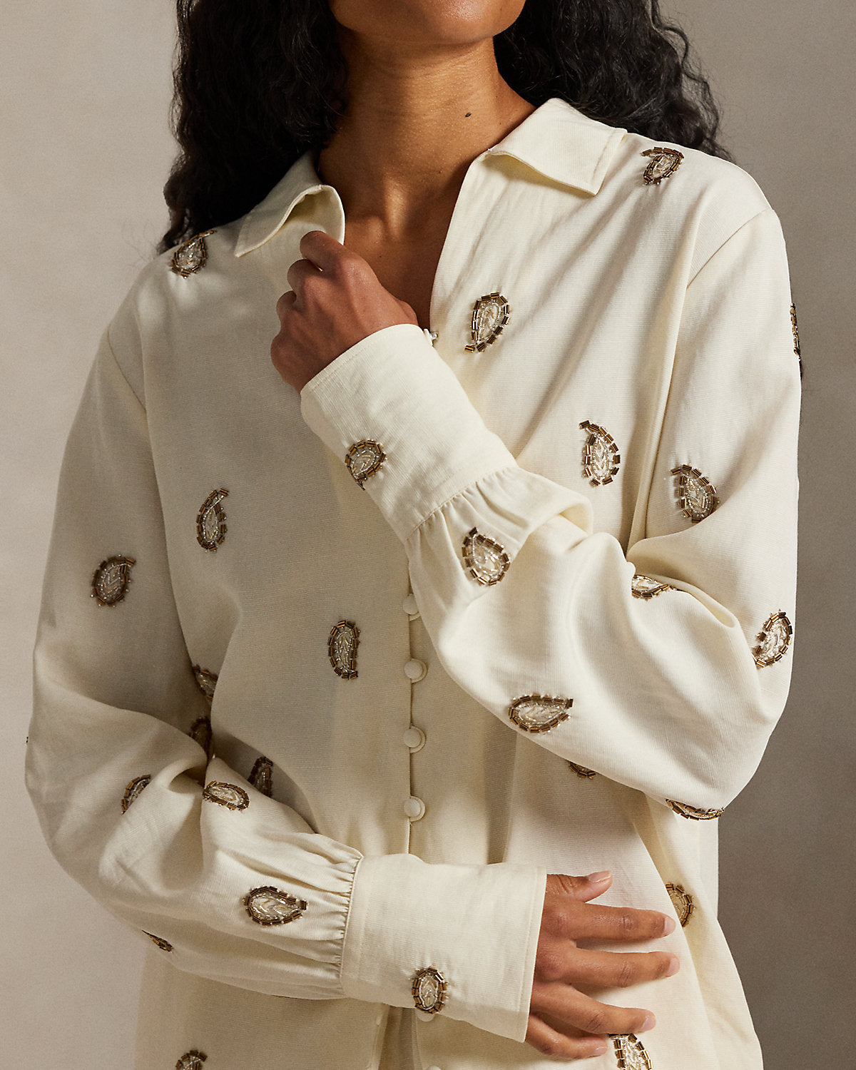 Beaded Paisley Top