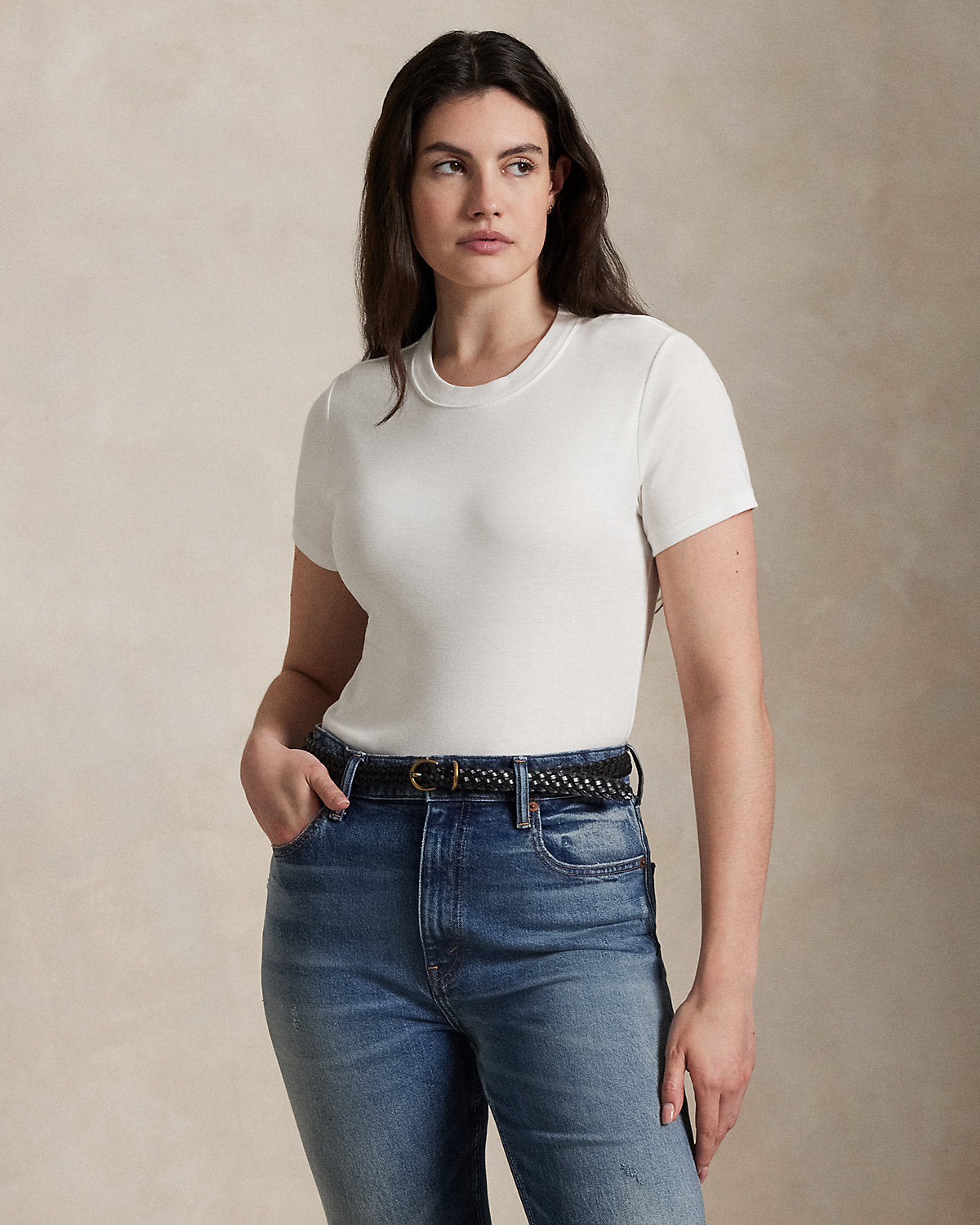Slim Fit Stretch Cotton Tee