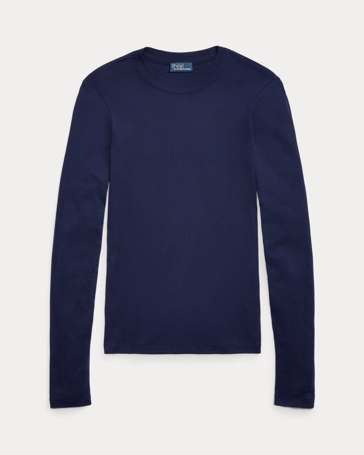 Slim Fit Stretch Cotton Long-Sleeve Tee