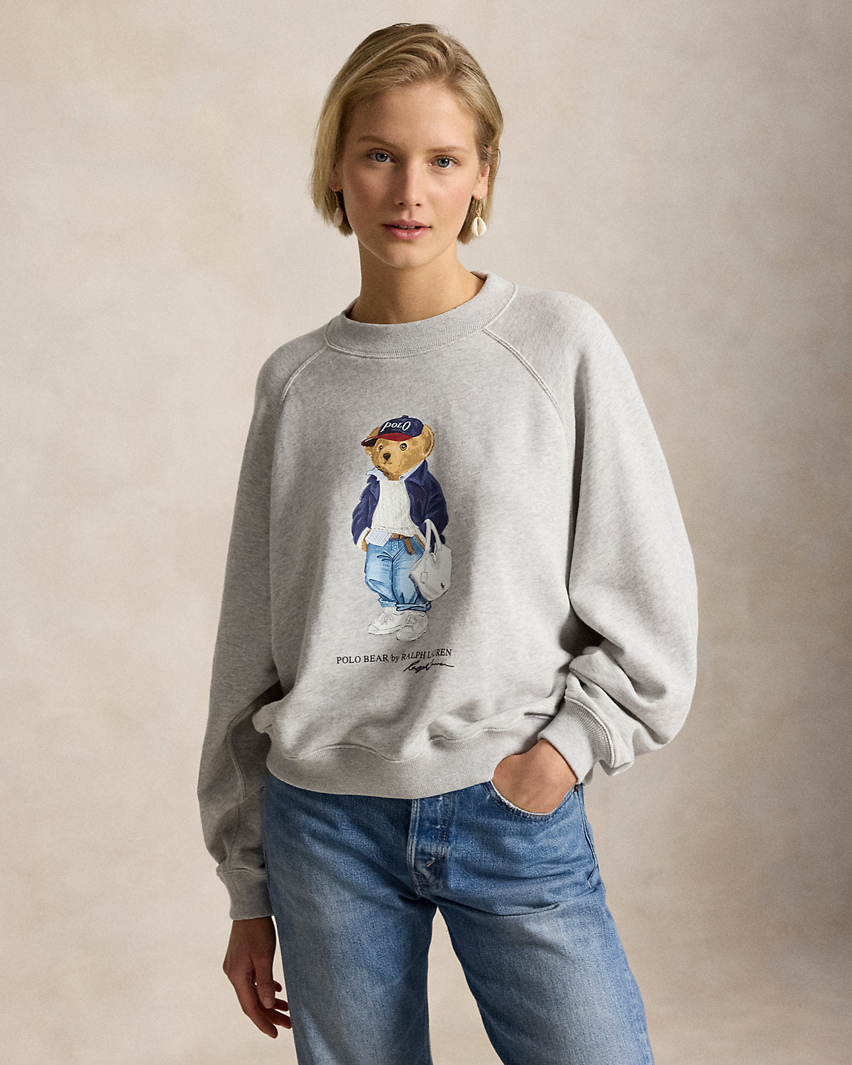 Bear Lightweight Fleece Crewneck