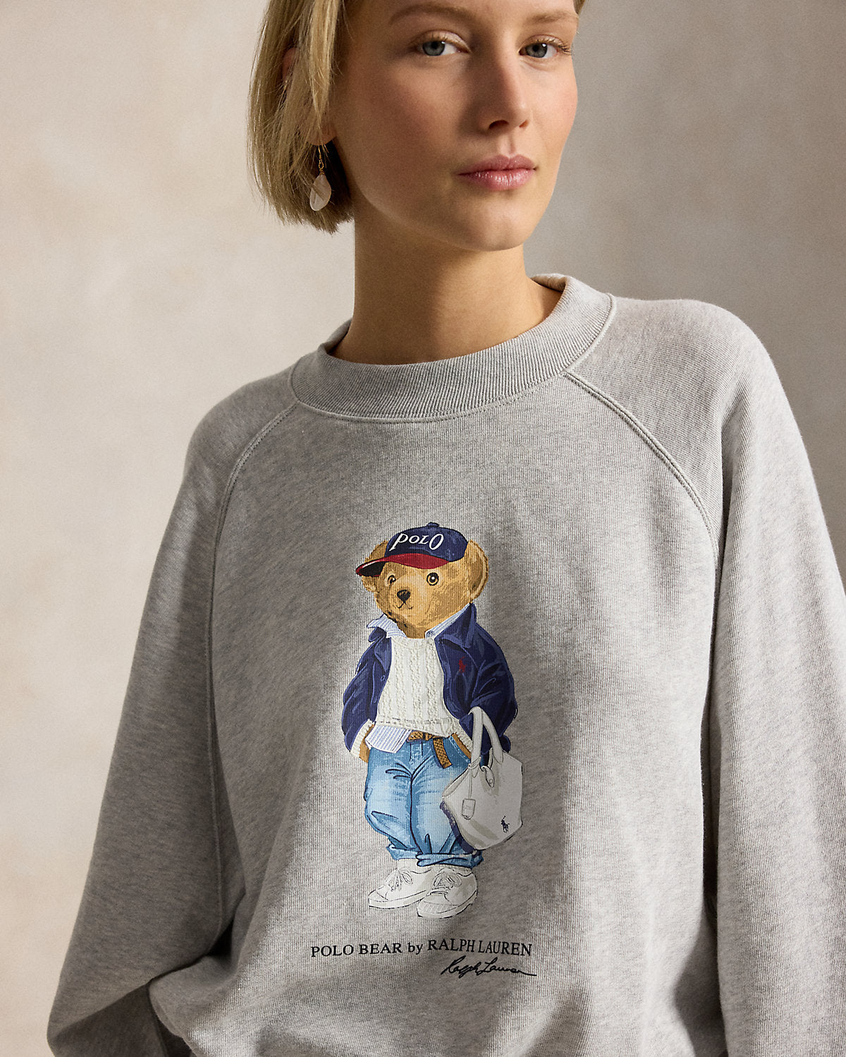Bear Lightweight Fleece Crewneck