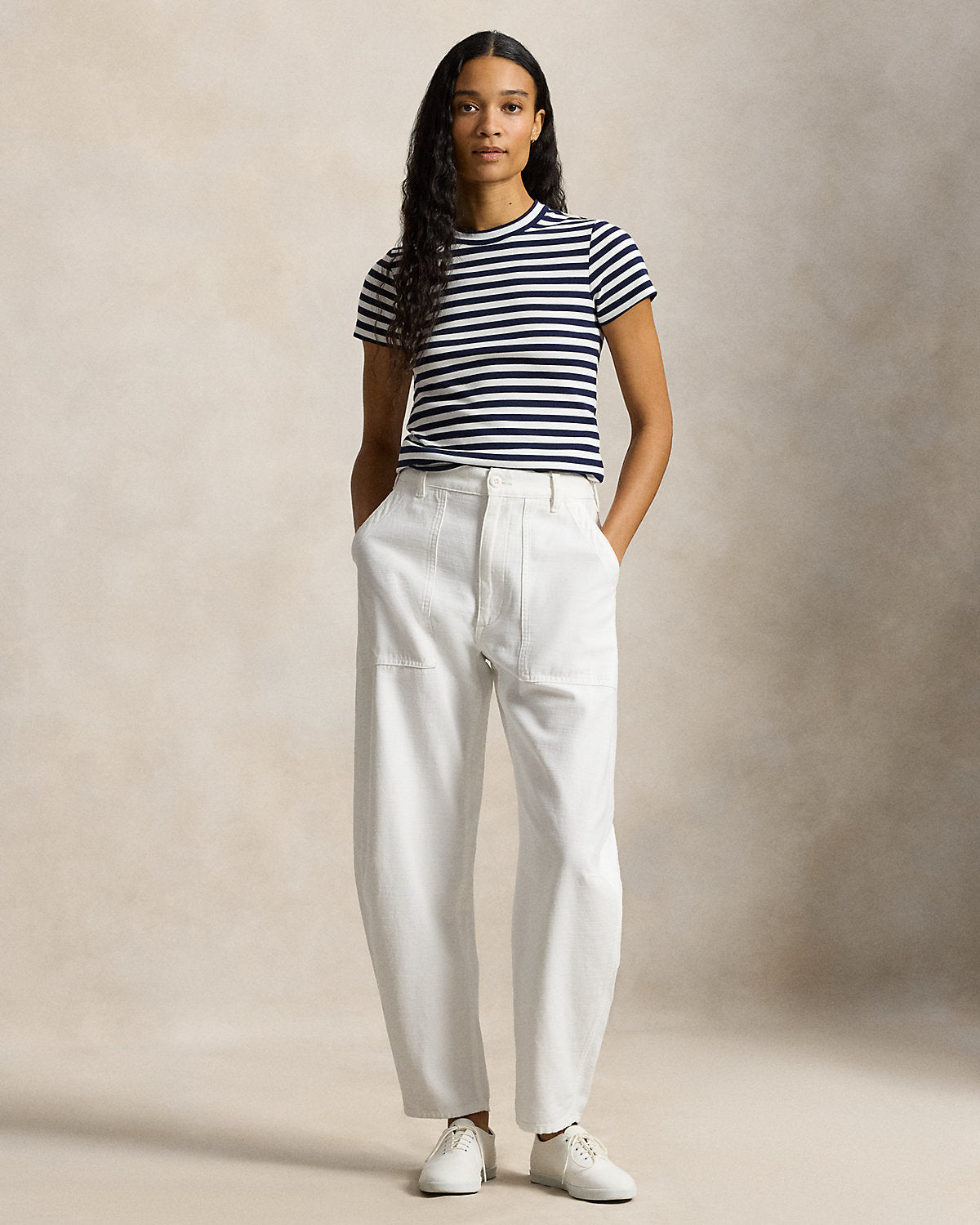 Slim Fit Striped Stretch Cotton Tee