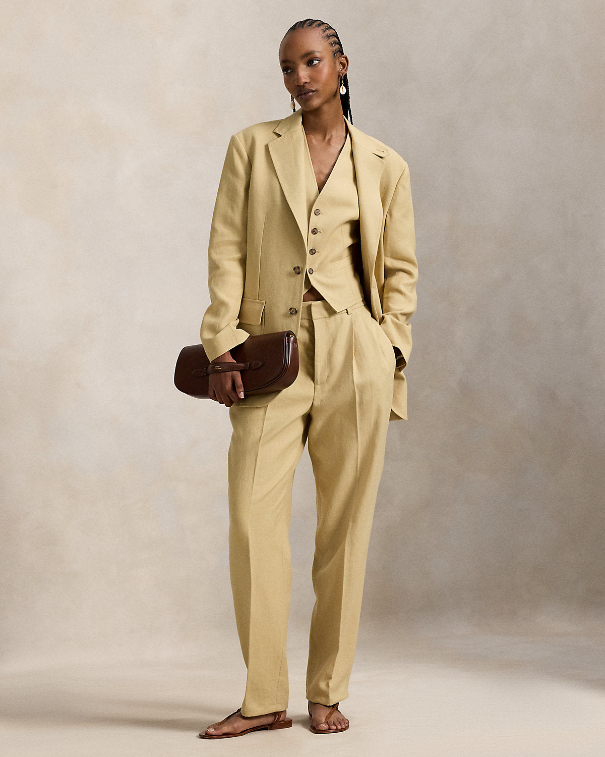 Single-Breasted Hemp Blazer