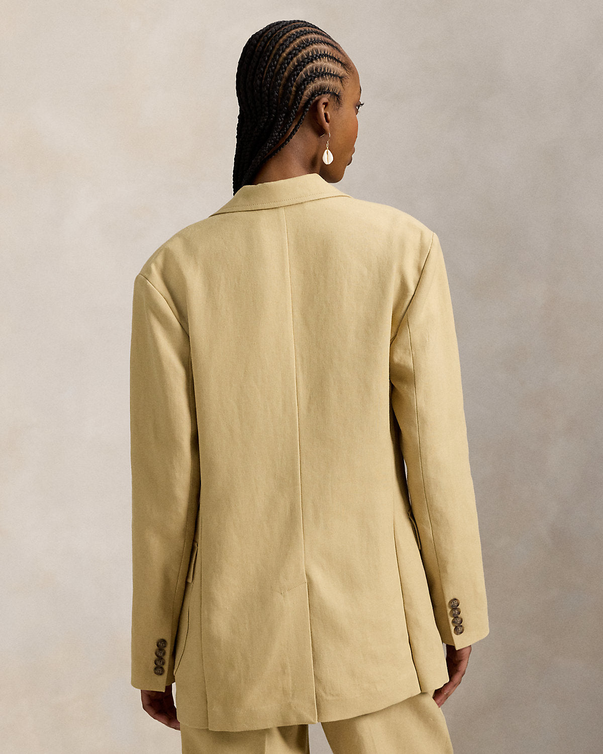 Single-Breasted Hemp Blazer