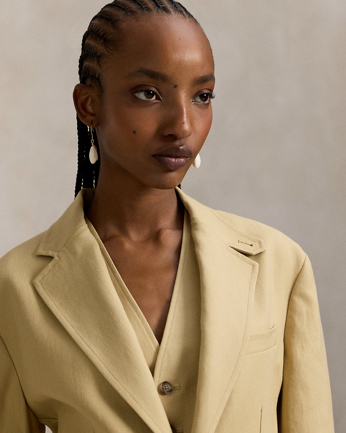 Single-Breasted Hemp Blazer
