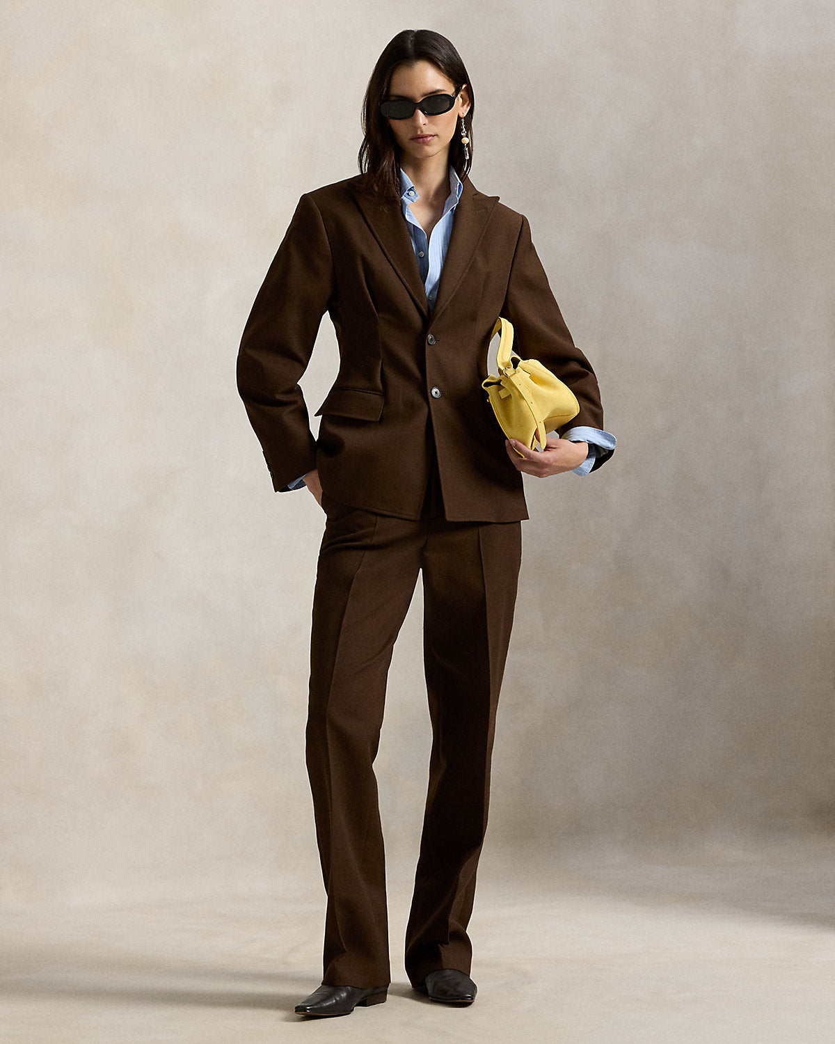 Single-Breasted Cotton-Wool Crepe Blazer
