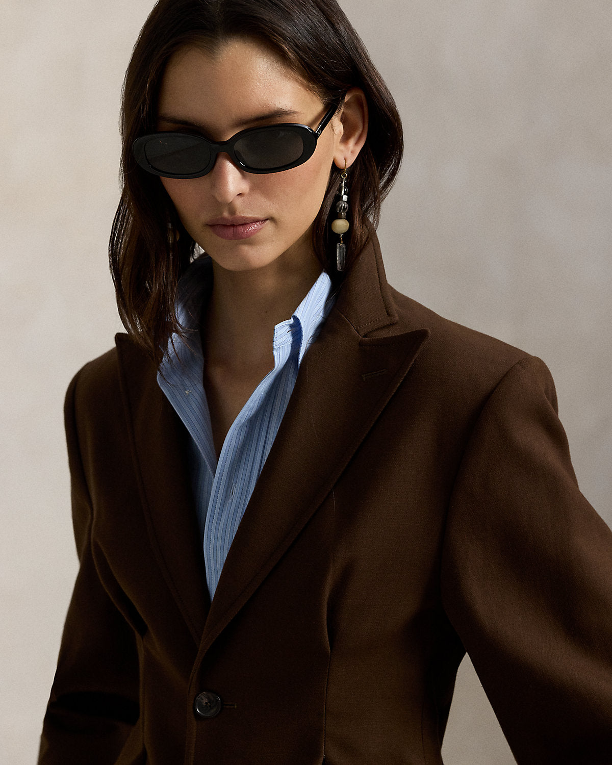 Single-Breasted Cotton-Wool Crepe Blazer