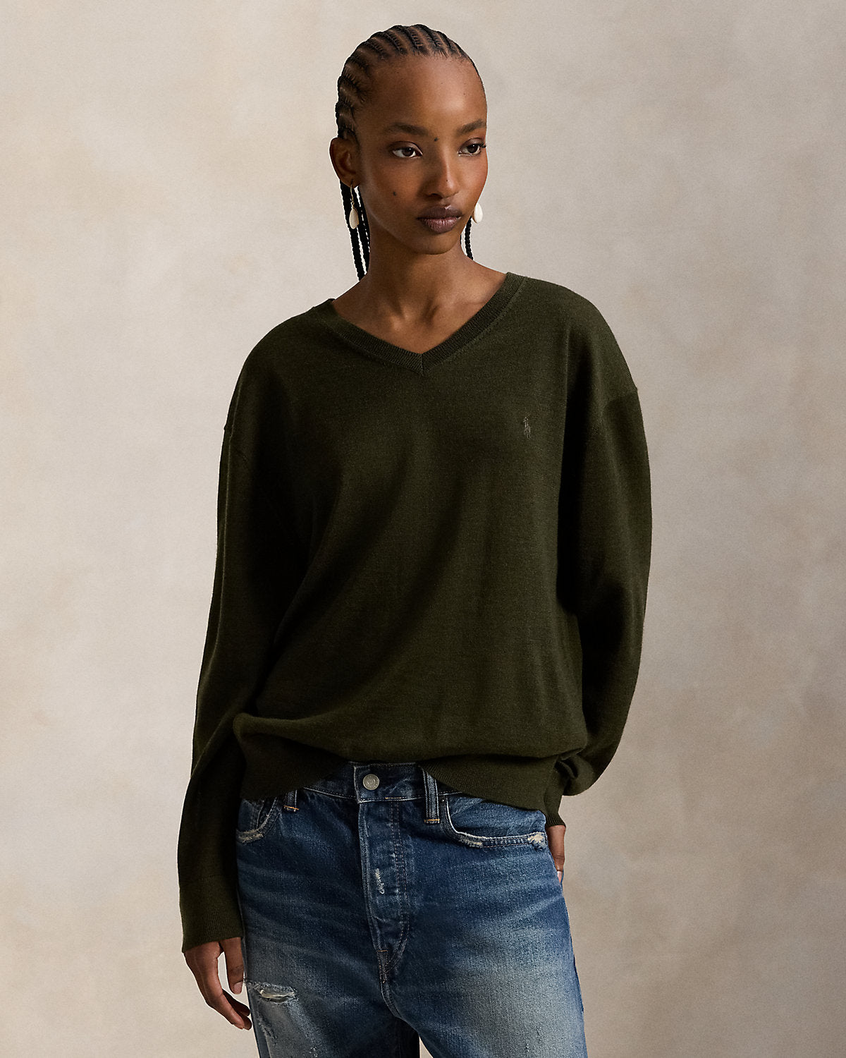 Wool V-Neck Sweater