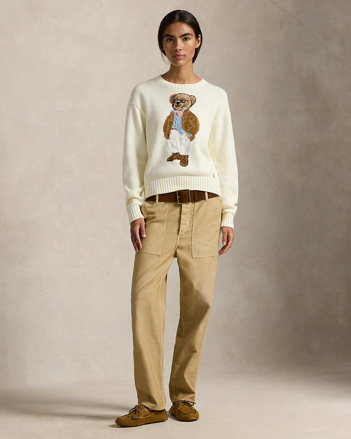 Bear Cotton Crewneck Sweater
