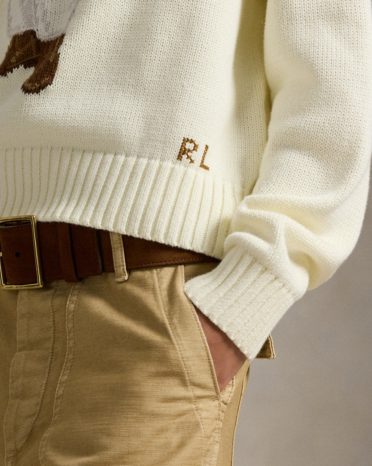 Bear Cotton Crewneck Sweater