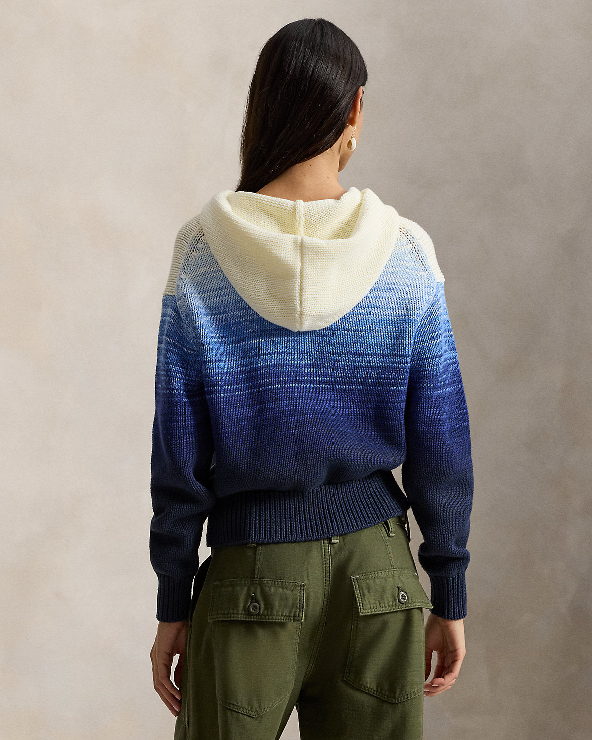 Flag Ombr¨¦ Cotton Zip Hoodie