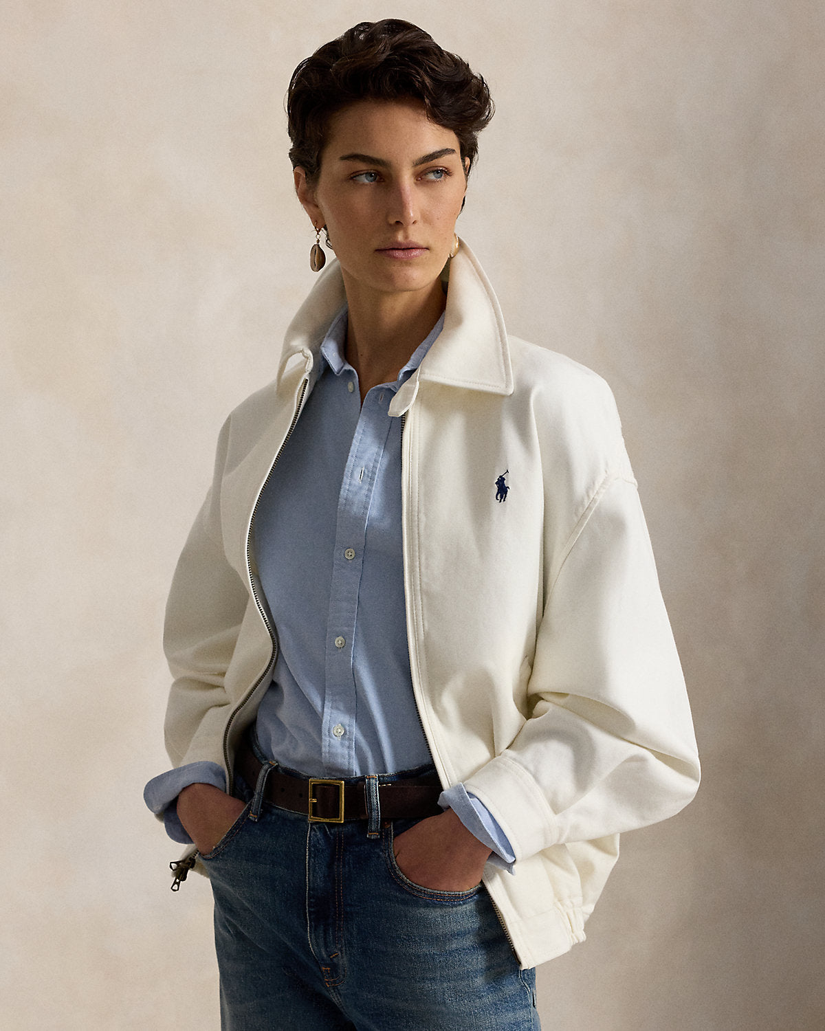 Oversize Cotton Windbreaker