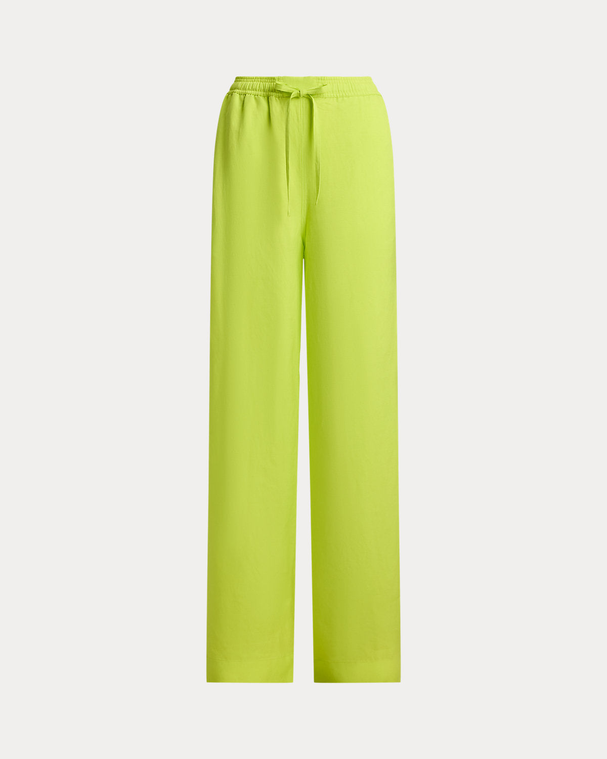 Twill Drawstring Wide-Leg Pant