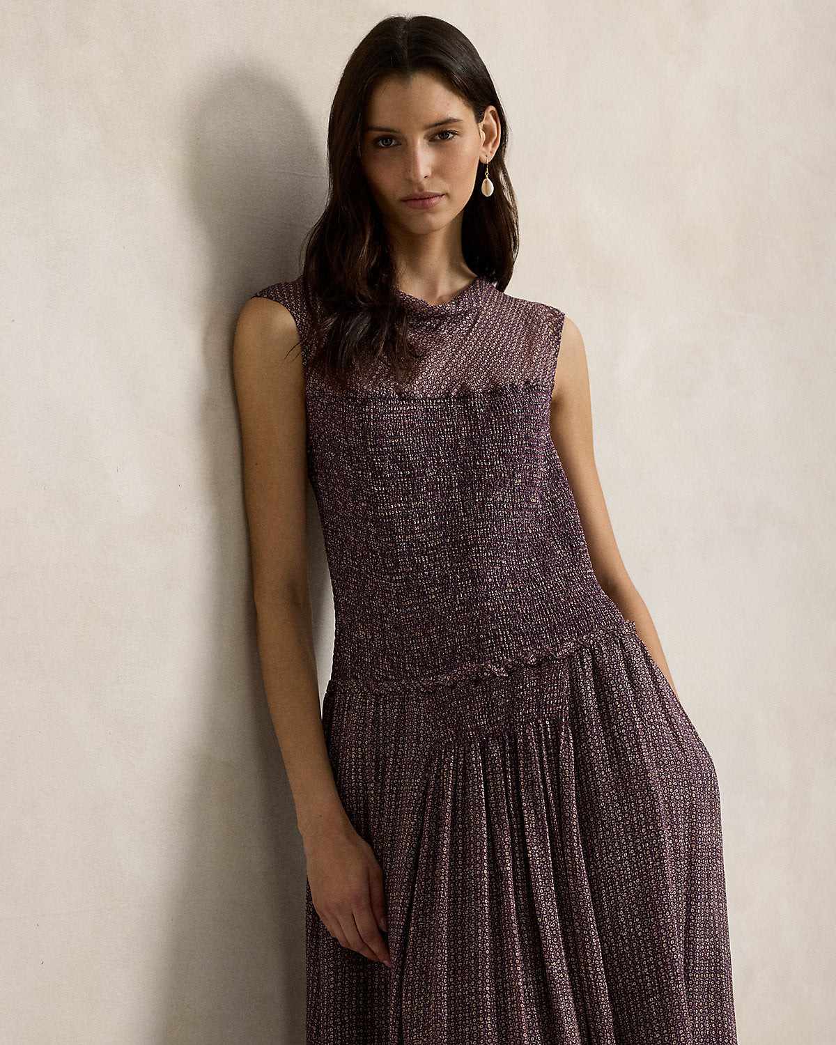 Crinkle Printed Dress