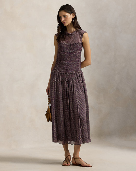 Crinkle Printed Dress
