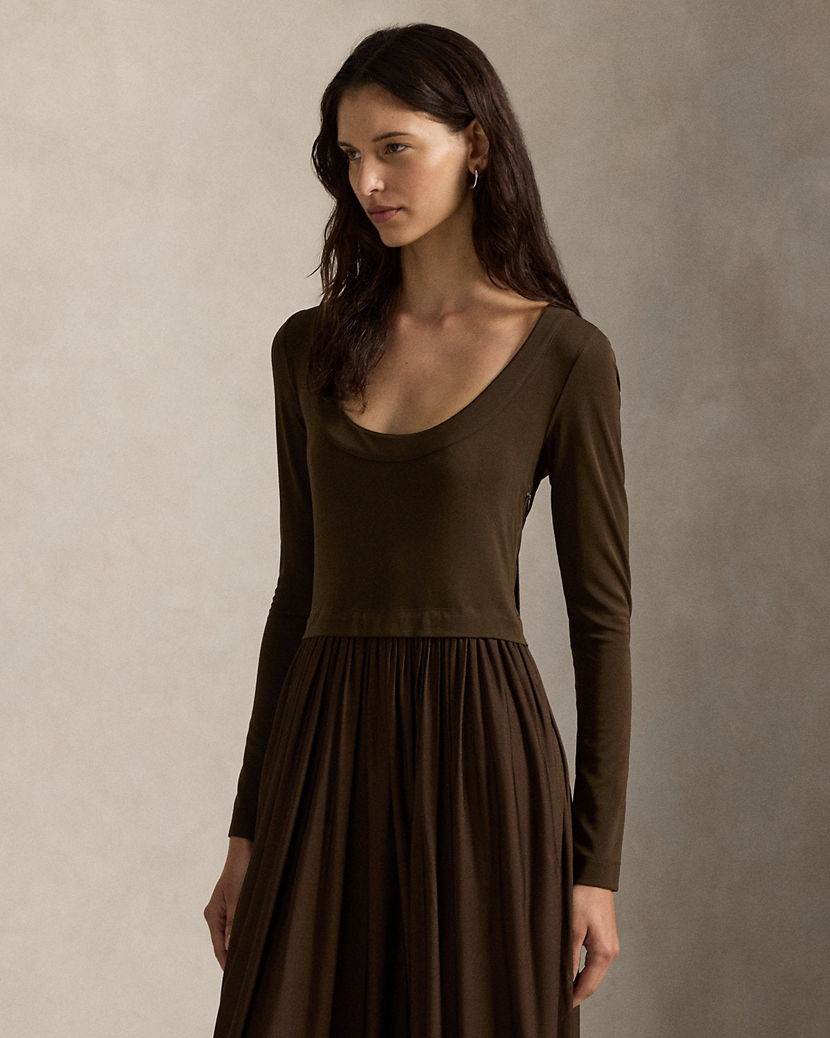 Tie-Back Jersey Maxidress