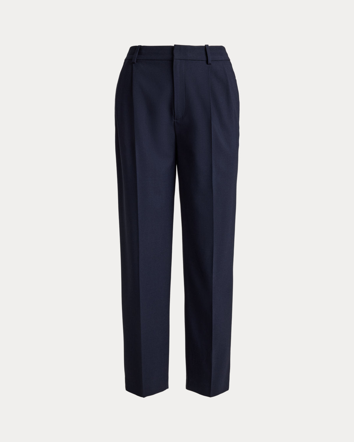 Pleated Tapered Stretch-Wool Pant