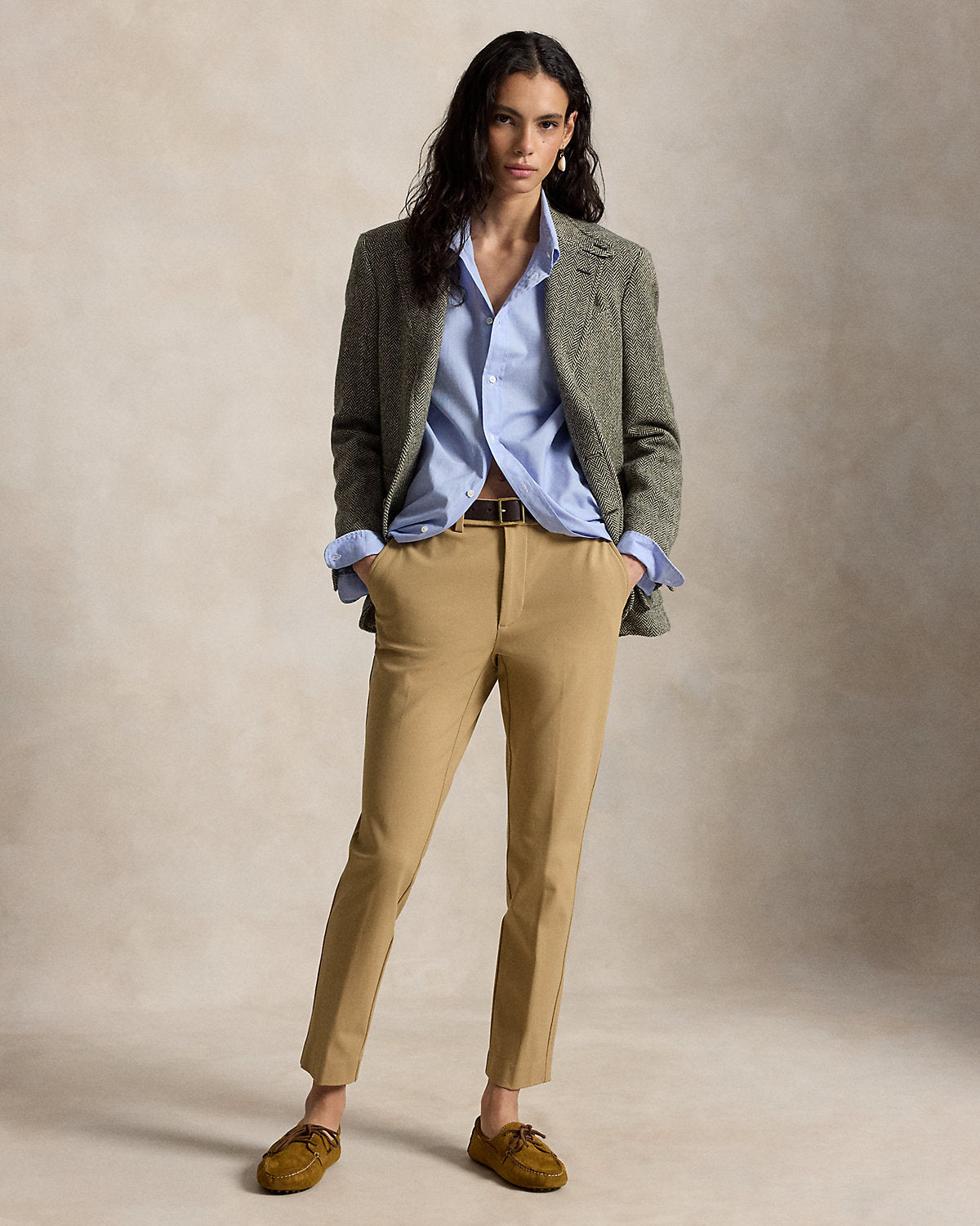 Stretch-Cotton Blend Slim Pant