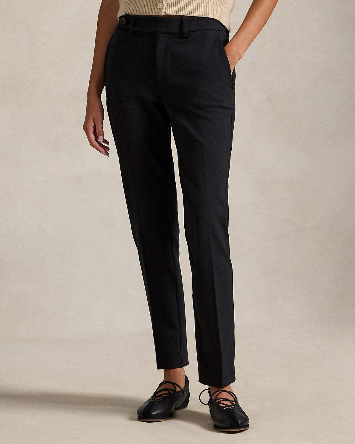 Stretch-Cotton Blend Slim Pant