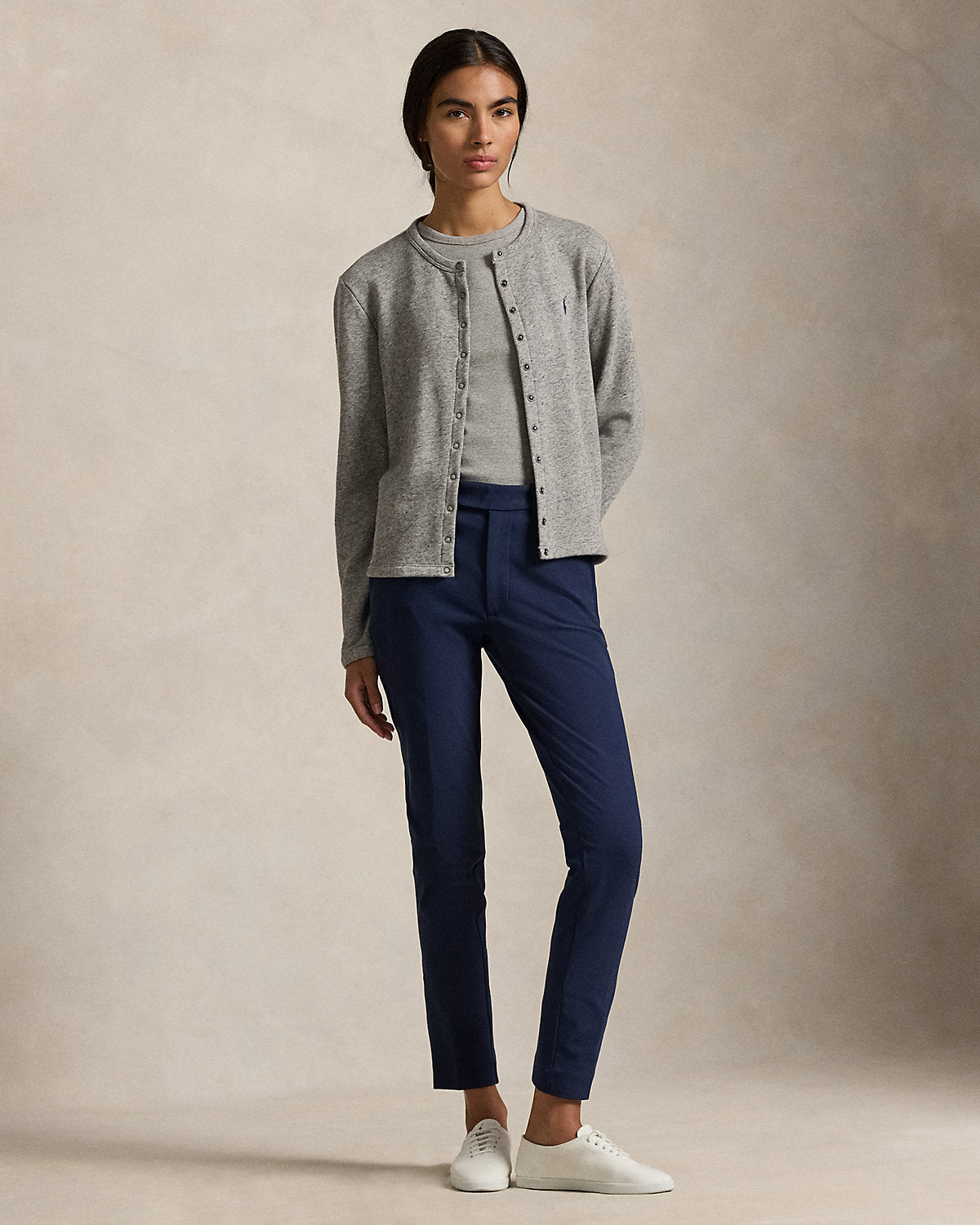 Stretch-Cotton Blend Slim Pant
