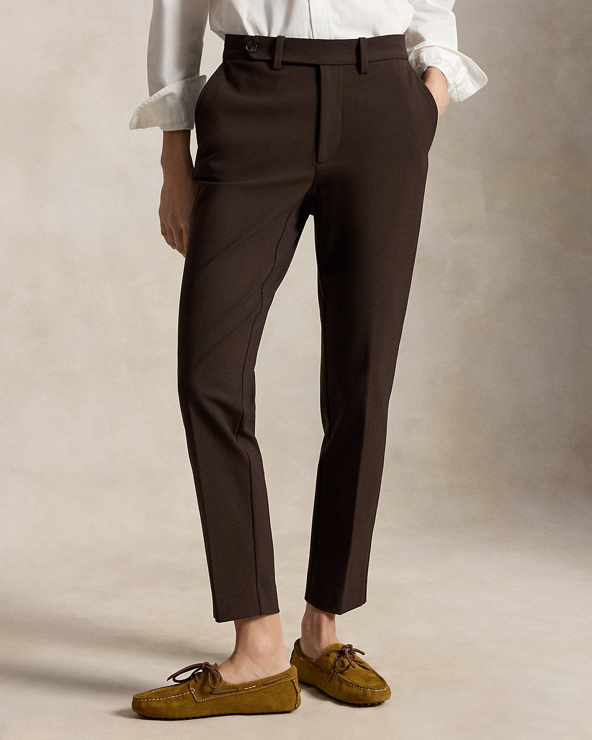 Stretch-Cotton Blend Slim Pant