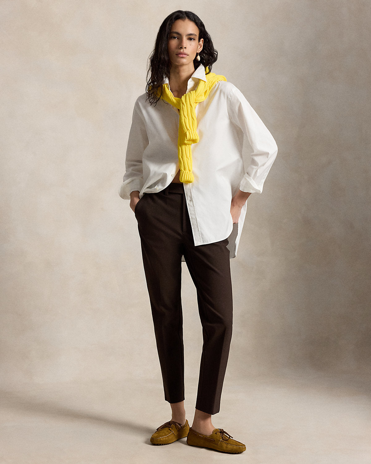 Stretch-Cotton Blend Slim Pant