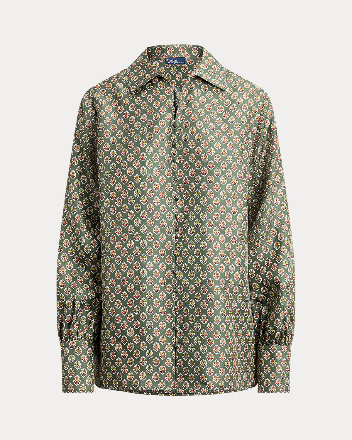 Floral-Print Silk Shirt