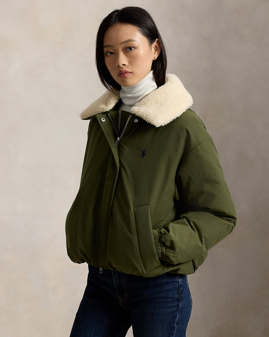 High-Pile-Collar Down Puffer Jacket