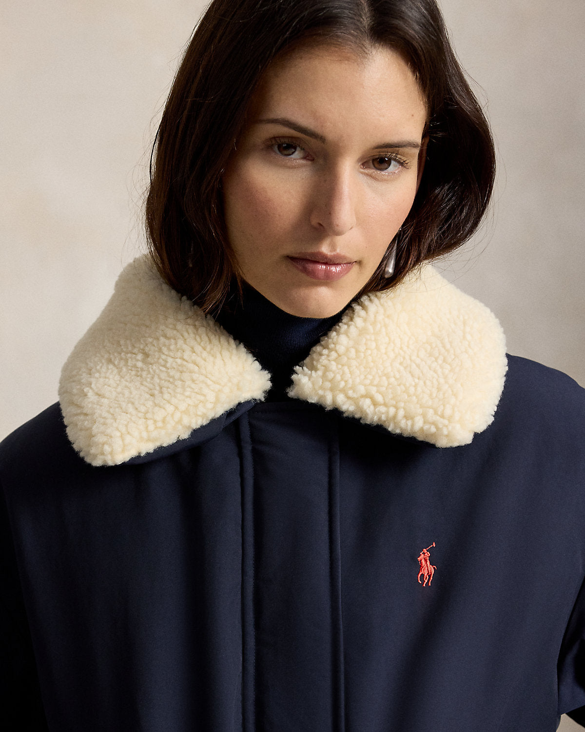 High-Pile-Collar Down Puffer Jacket