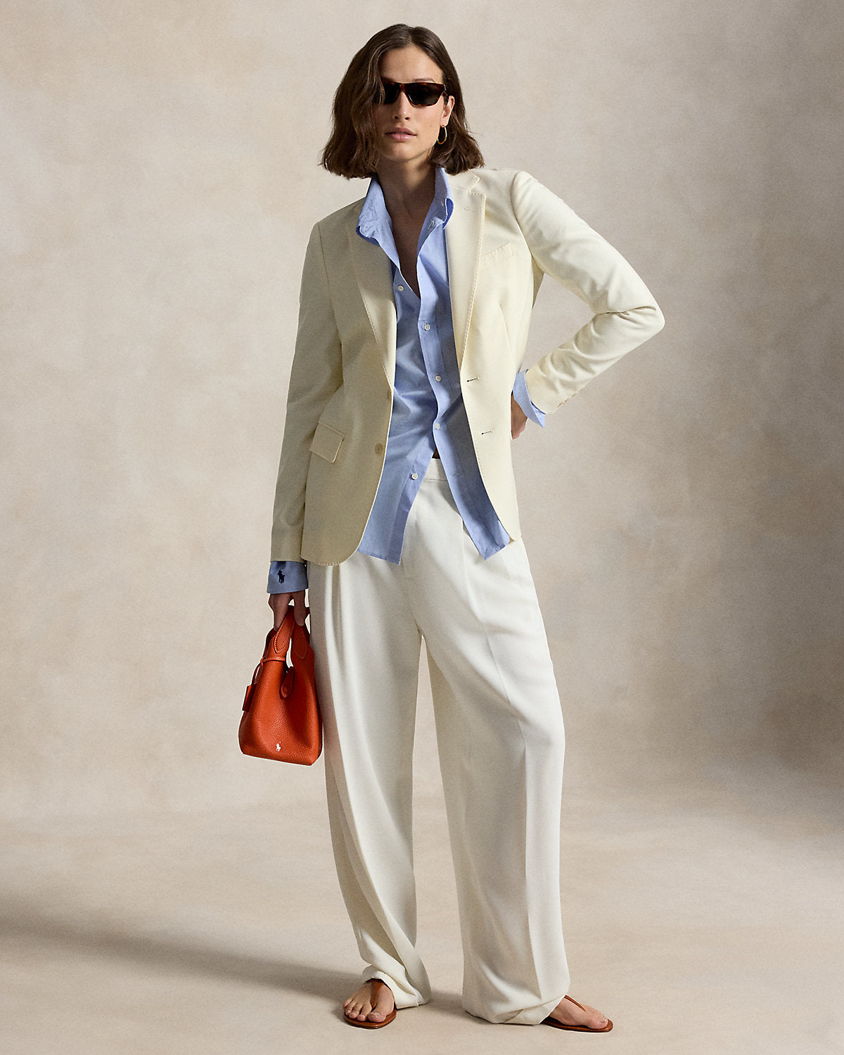 Single-Breasted Stretch Wool Blazer