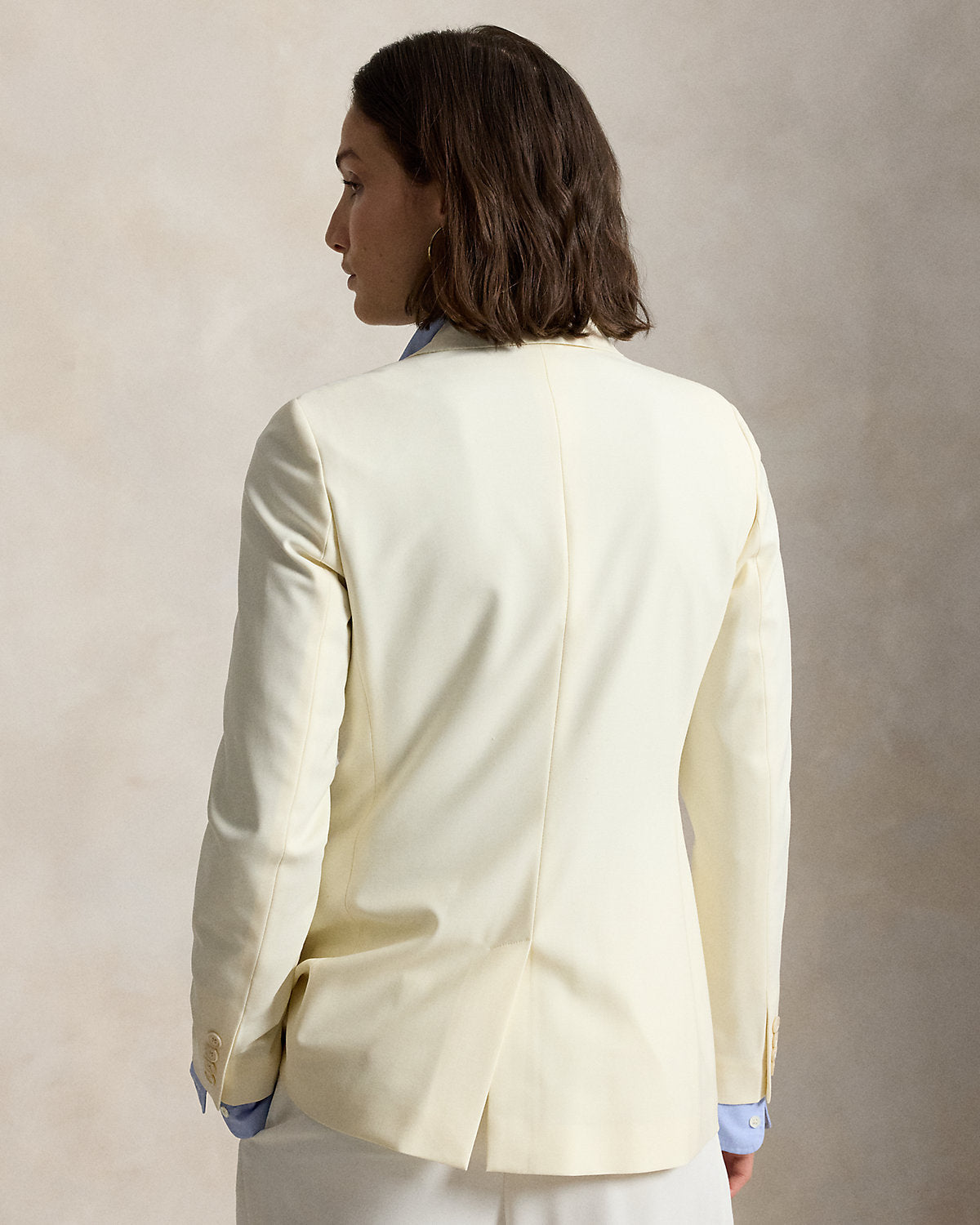 Single-Breasted Stretch Wool Blazer