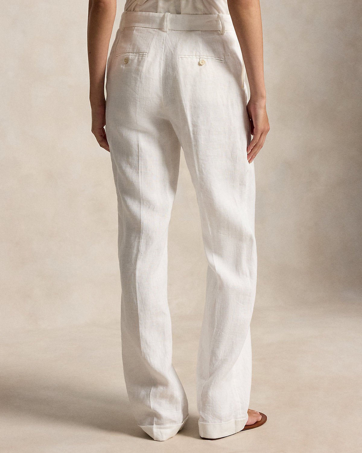 Linen High-Rise Relaxed Straight Pant