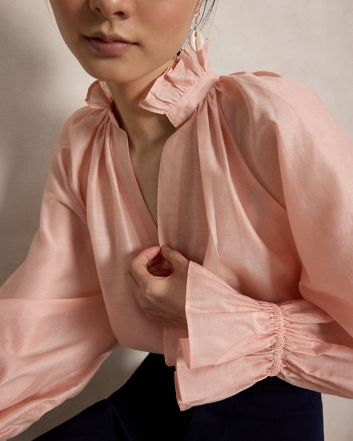 Cotton-Silk Organdy Shirt