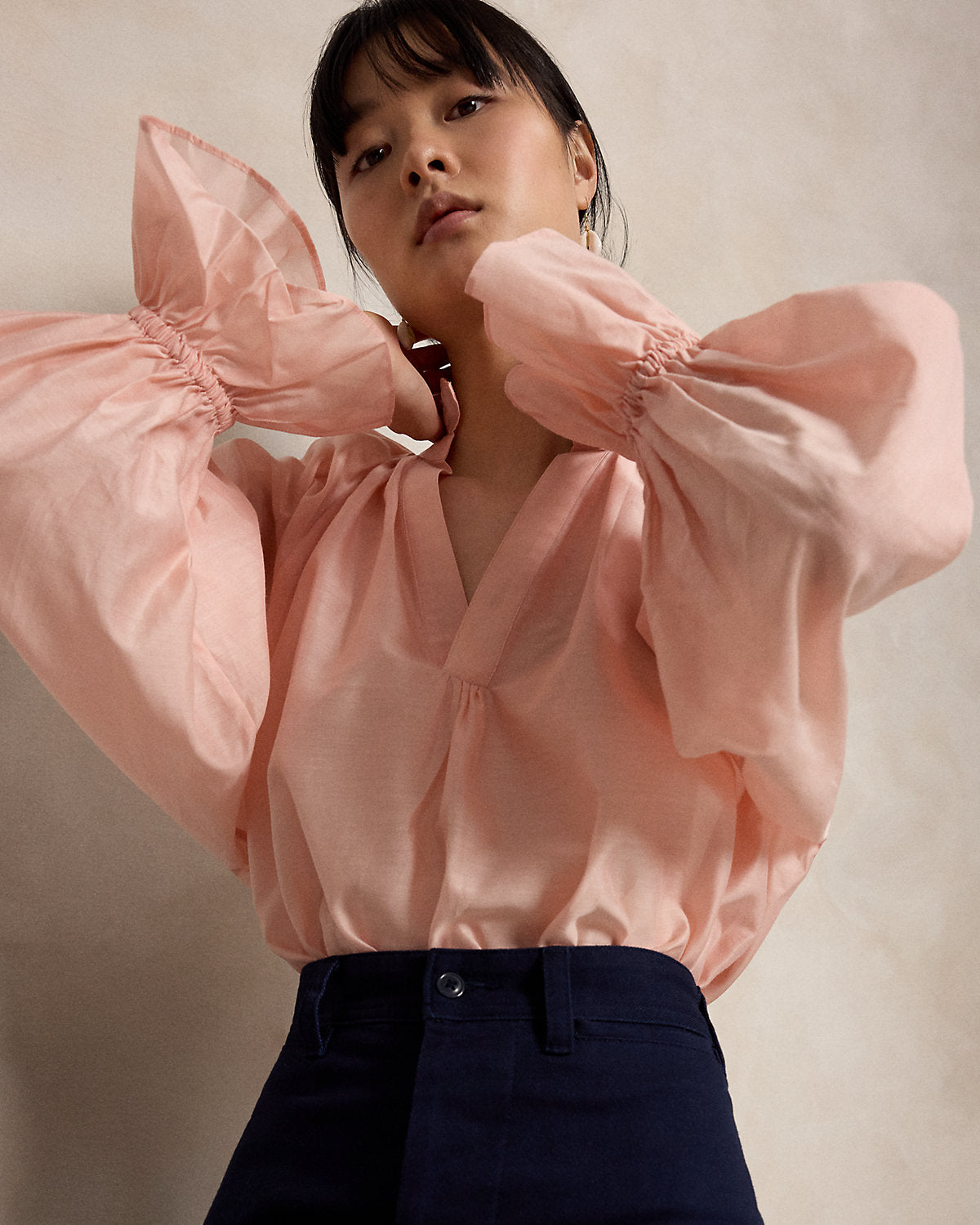 Cotton-Silk Organdy Shirt