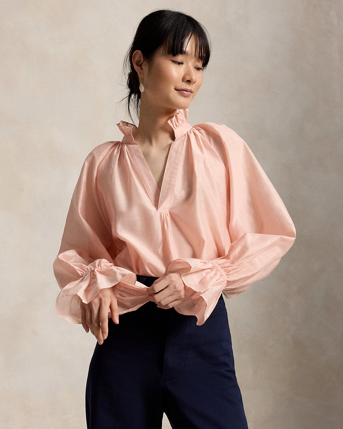 Cotton-Silk Organdy Shirt