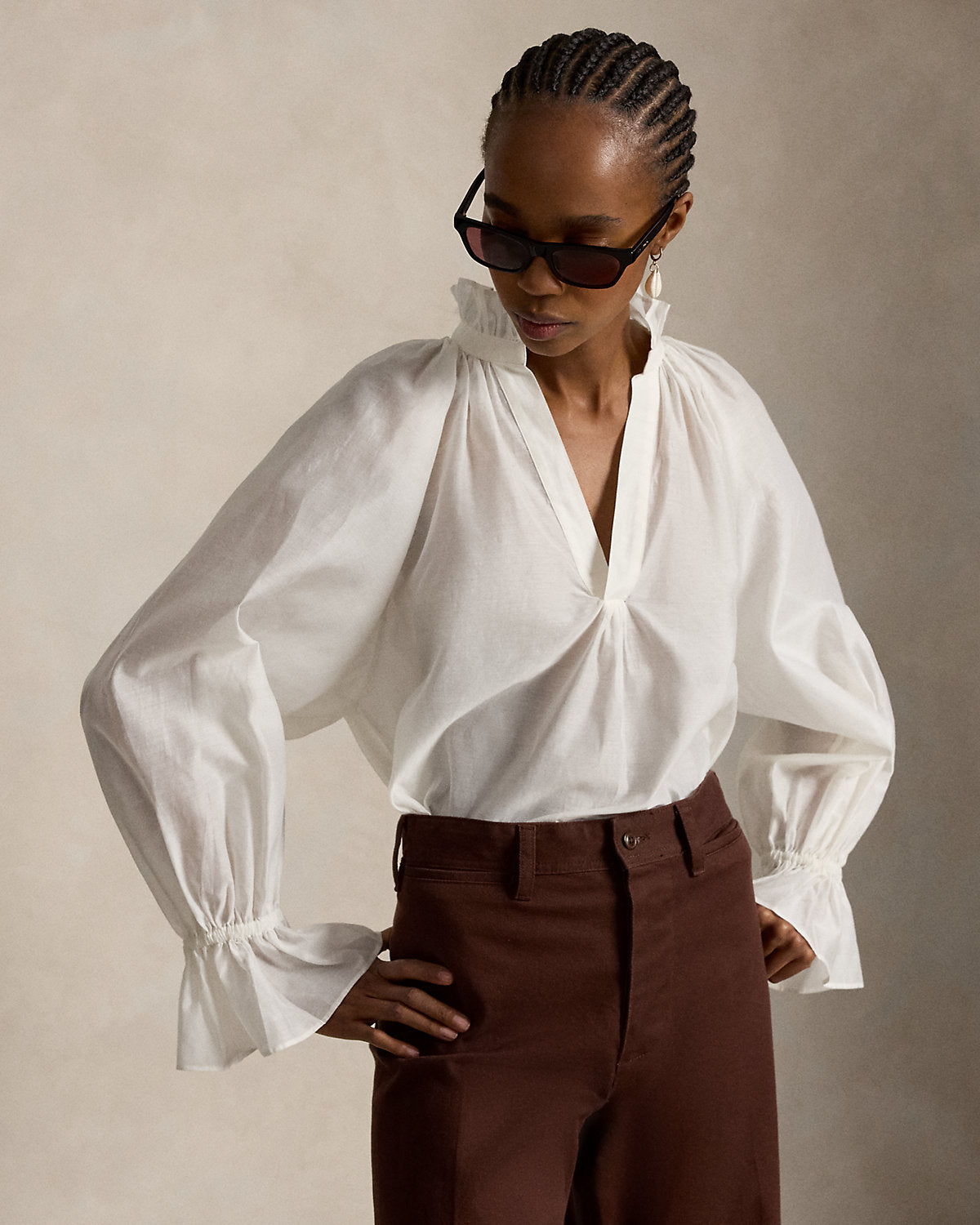 Cotton-Silk Organdy Shirt