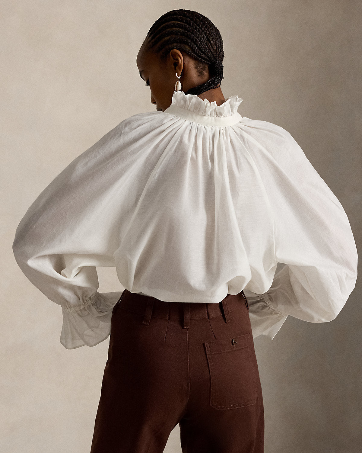 Cotton-Silk Organdy Shirt