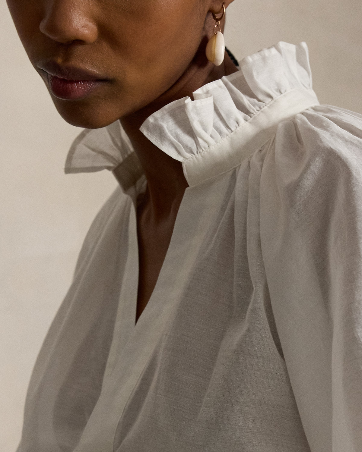 Cotton-Silk Organdy Shirt