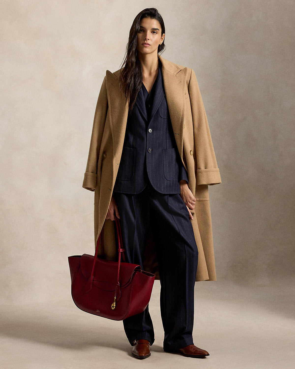 Single-Breasted Pinstripe Wool Blazer